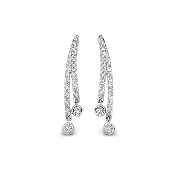 Boucles d'oreilles Naiomy - Argent et zircons (N3T62)