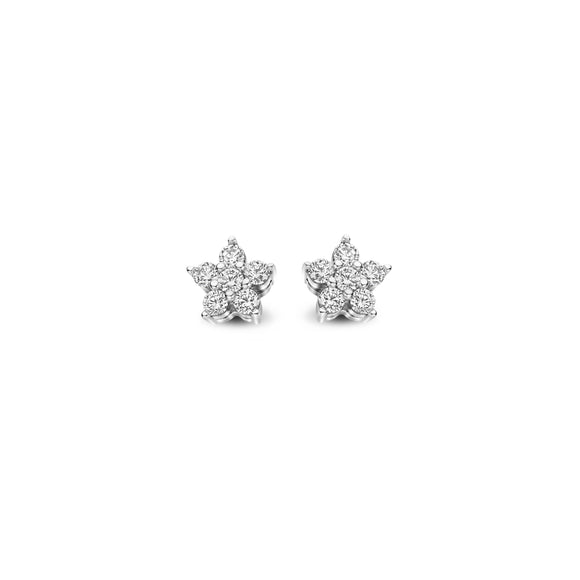 Boucles d'oreilles Étoiles Naiomy - Argent et zircons (N3Y62)