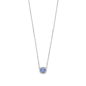 Collier Naiomy - Argent et zircons bleu (N3Y64)