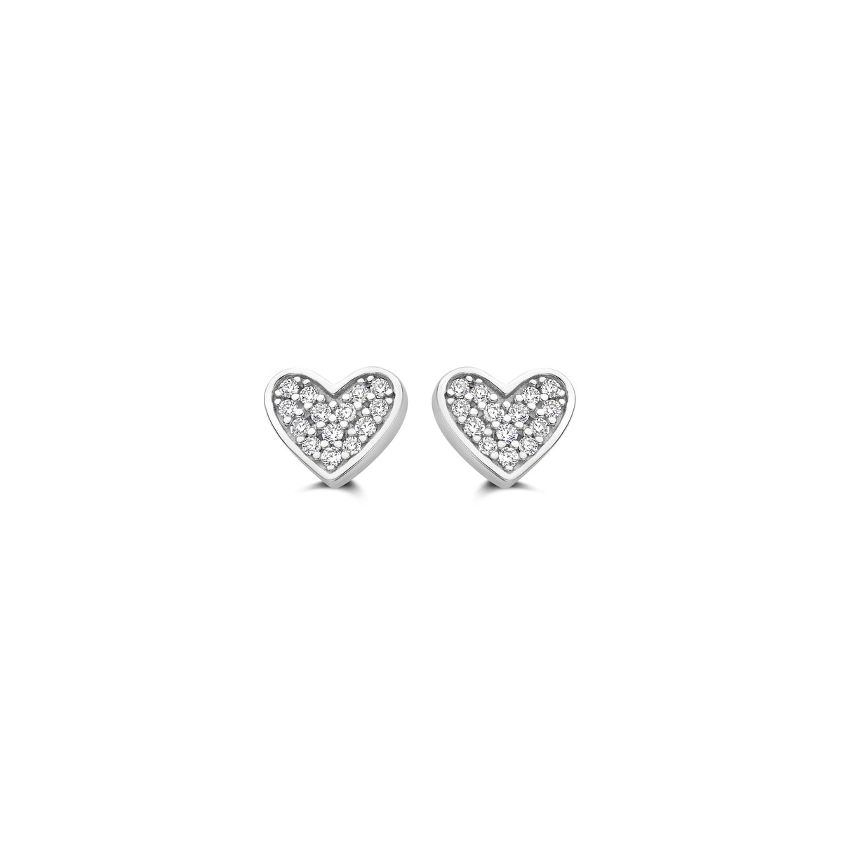Boucles d'oreilles Cœur Naiomy - Argent et zircons (N3Z68)