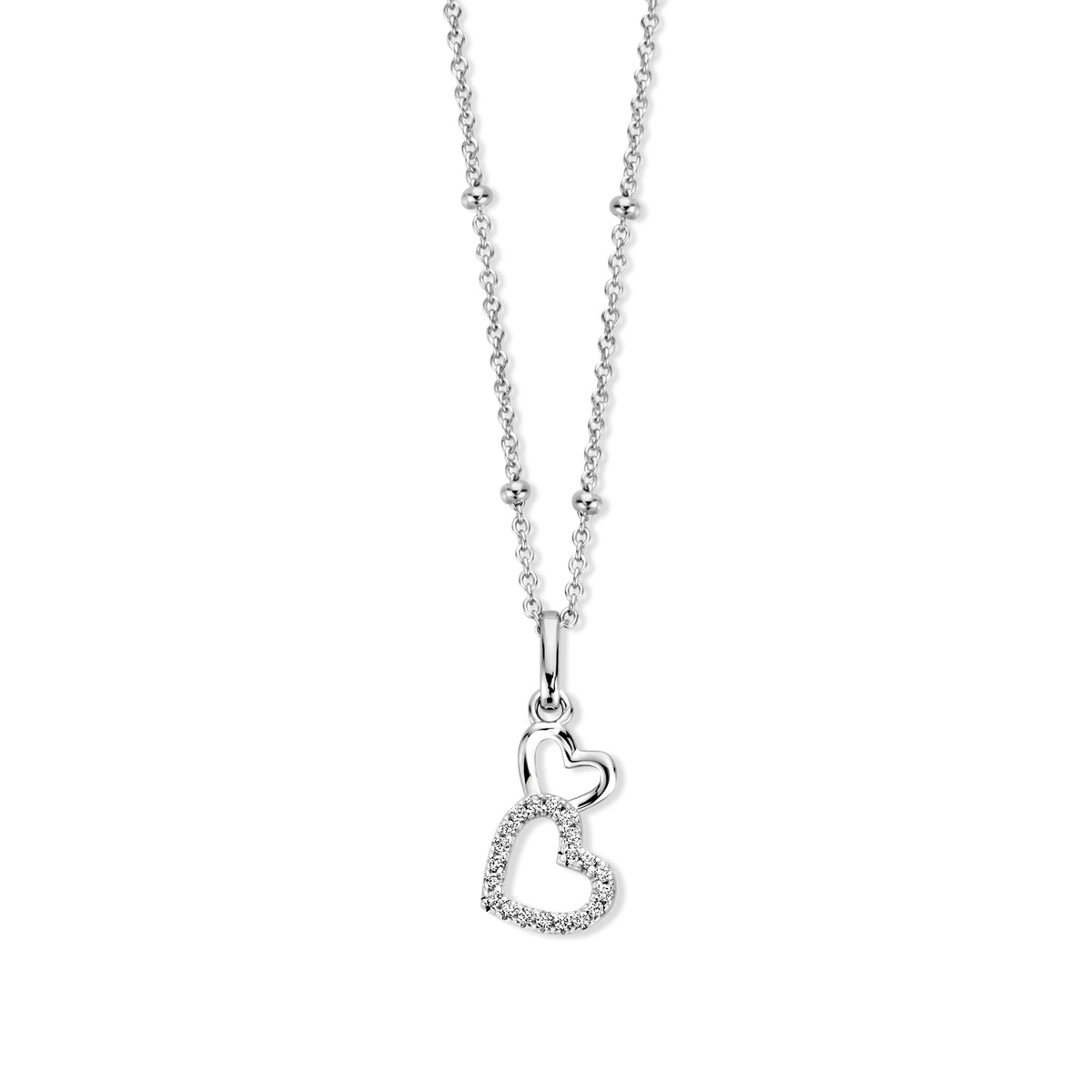 Collier Cœur Naiomy - Argent et zircons (N4N53)