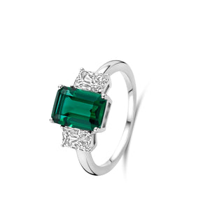 Bague Naiomy - Argent et zircon vert (N4Q51)