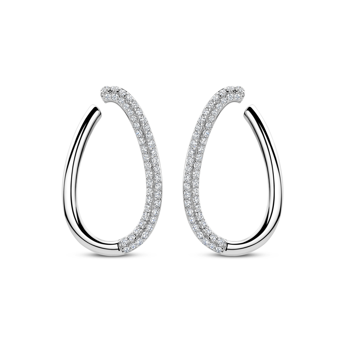 Boucles d'oreilles Naiomy - Argent et zircons (N5K63)