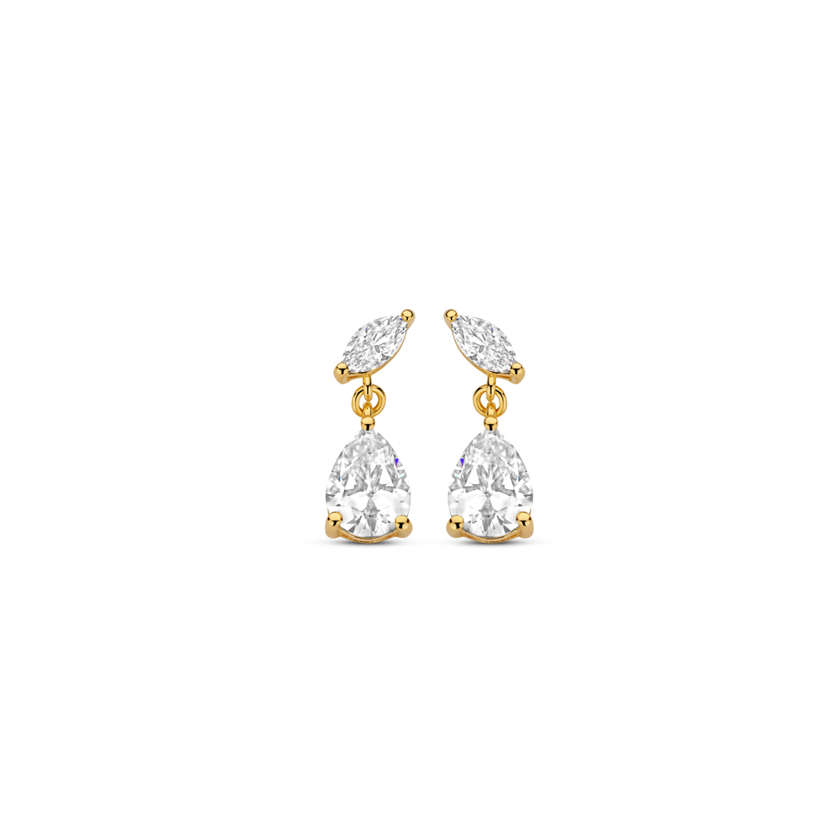 Boucles d'oreilles Naiomy - Plaqué et zircons (N5M54)