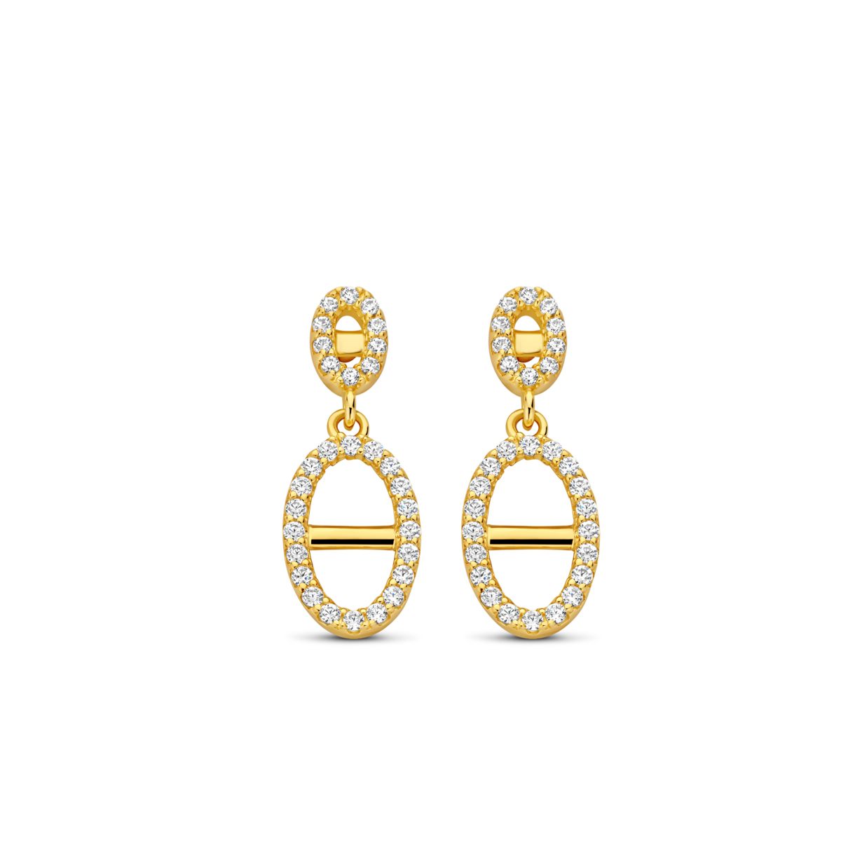 Boucles d'oreilles Naiomy - Plaqué et zircons (N5P53)