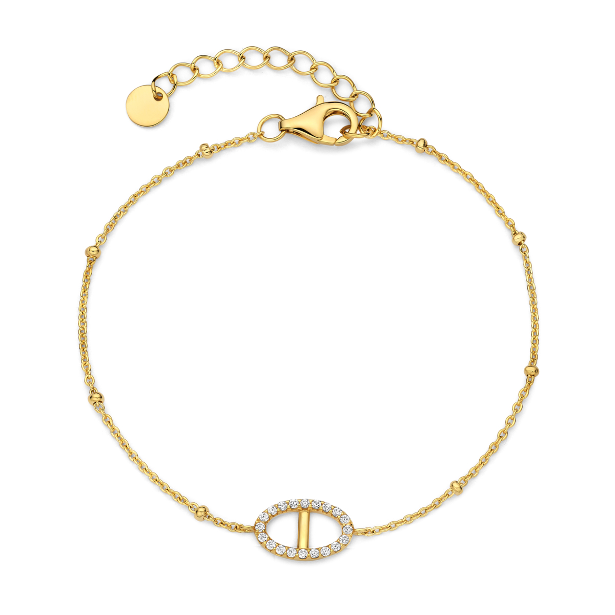 Bracelet Naiomy - Plaqué or et zircons (N5P54)