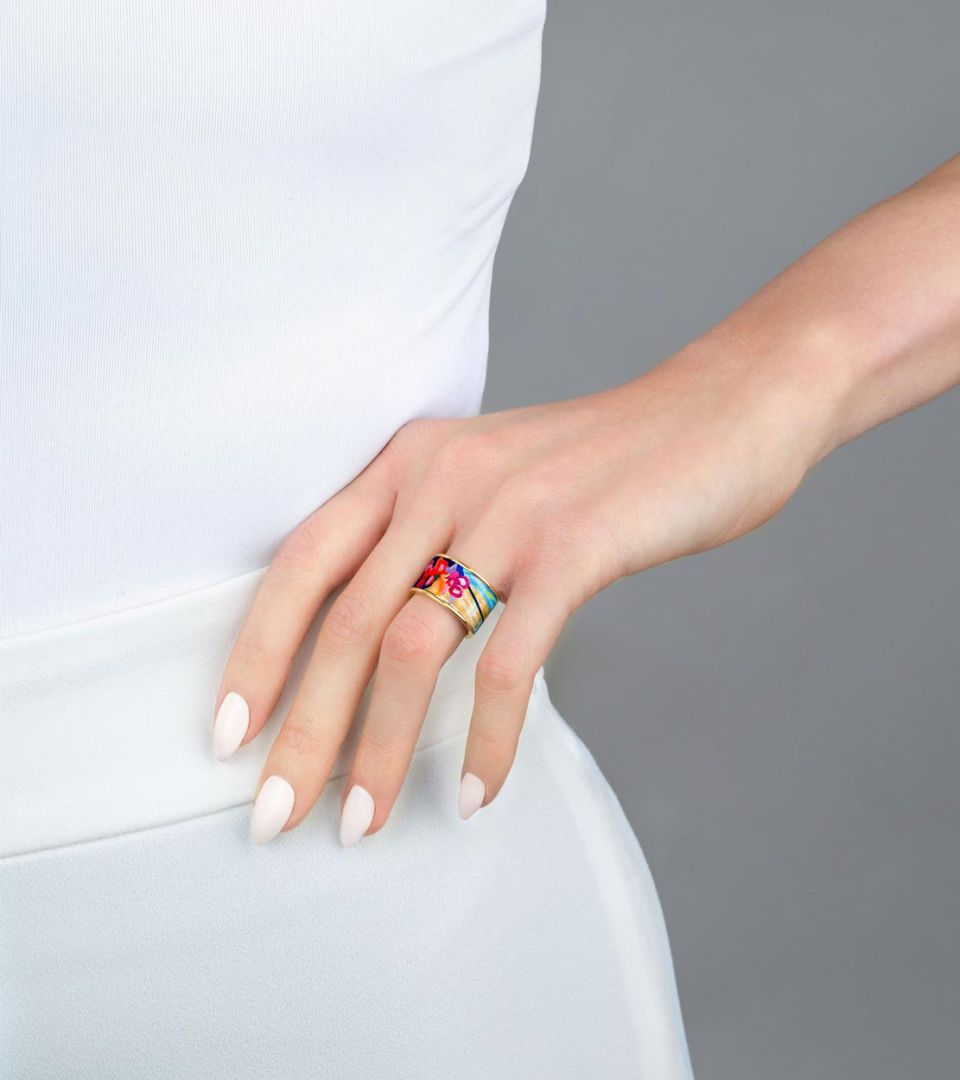 Bague Freywille - Diva Claude Monet The Bridge, Plaqué or jaune (CM412D/15)