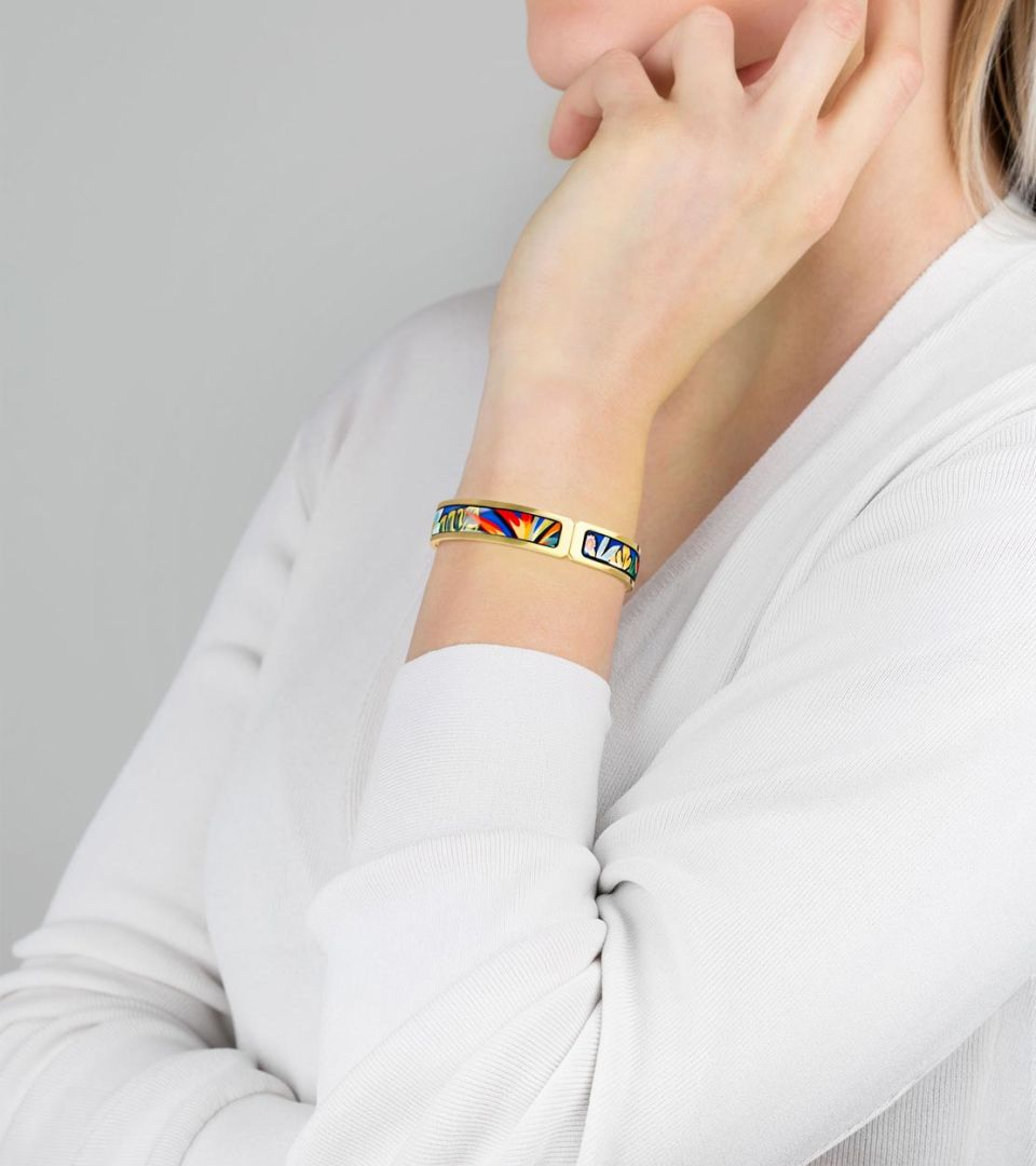 Bracelet Freywille - Ballerina Frida Kahlo ¡VIVA LA VIDA!, Plaqué or jaune (FK466/1)