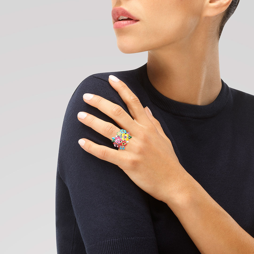 Bague UNA STORIA - Madeira, Argent et zircons (BG121225)