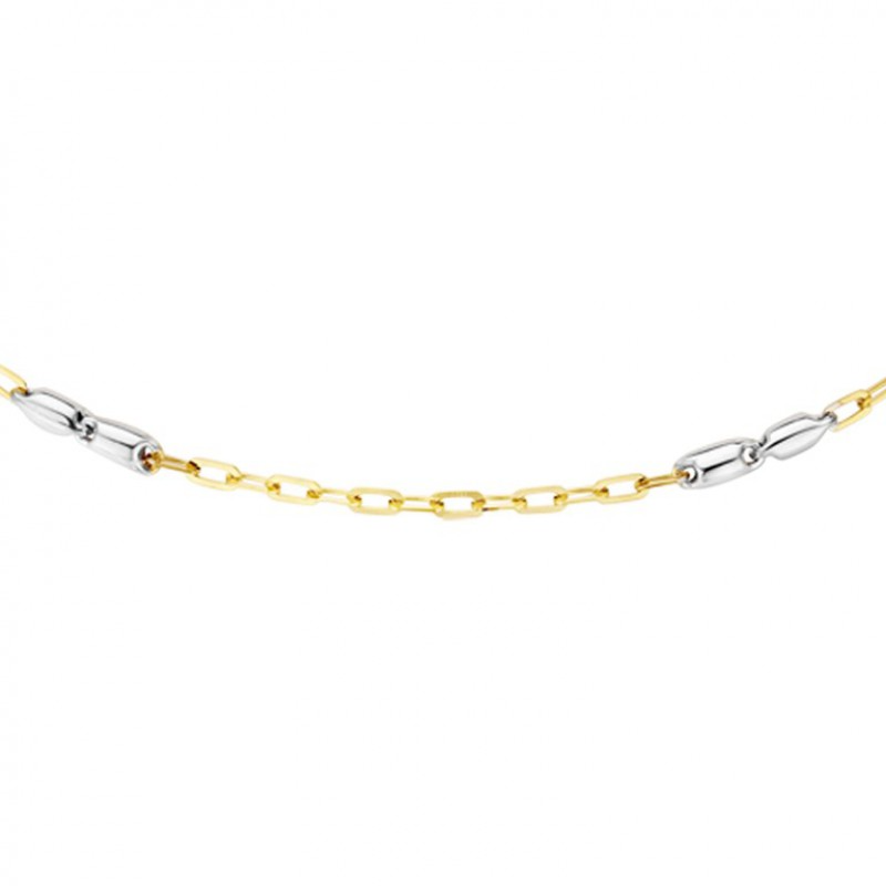 Collier avec motif - Or Jaune et Blanc (CO1155B45)