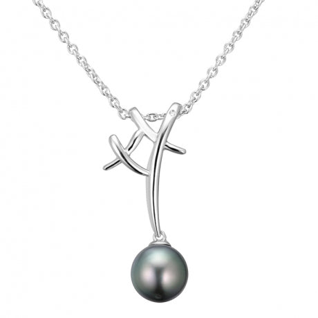 Collier IZA-B - Corail, Argent, Diamant Perles de Tahiti (FEZ17N010HP)