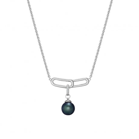 Collier IZA-B - Archipel, Argent, Diamants et Perles de Tahiti (FEZ19N012HP)