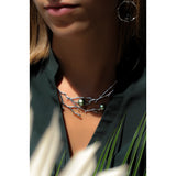 Collier rigide IZA-B - Corail, Argent, Diamant Perles de Tahiti (FEZ16N001HP)