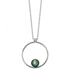 Collier IZA-B - Epure, Argent, Diamant et Perles de Tahiti (FEZ18N016HP)