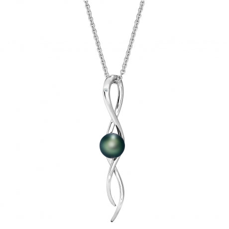 Collier IZA-B - Canopée, Argent, Diamants et Perles de Tahiti (FEZ20N001HP)