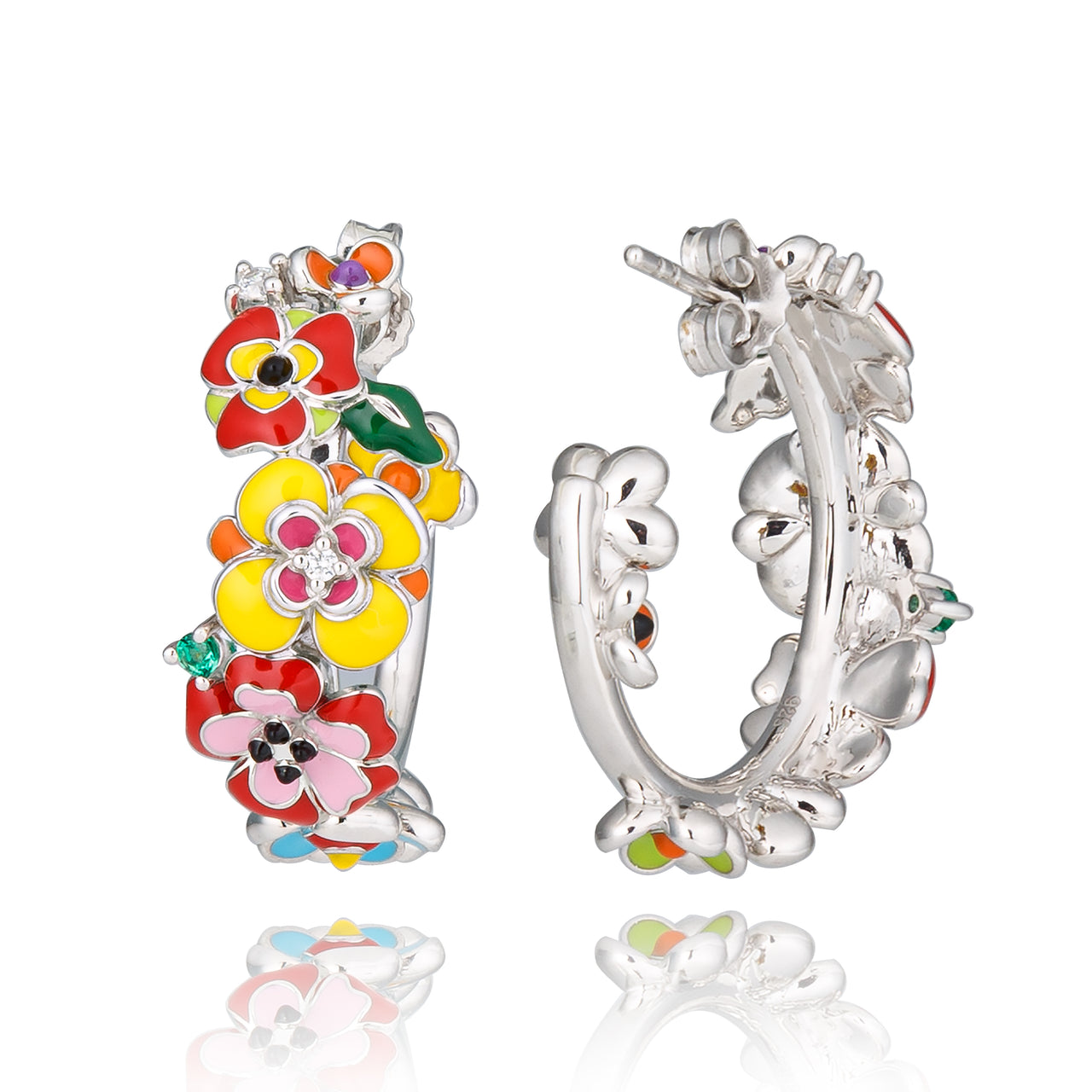 Boucles d'oreilles UNA STORIA - Madeira, Argent et Zircons (CR121225)