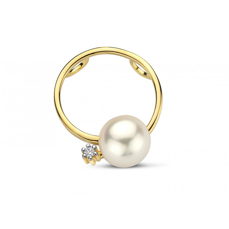 Pendentif perle - Or Jaune, Perle et Diamants (GH3869BB)
