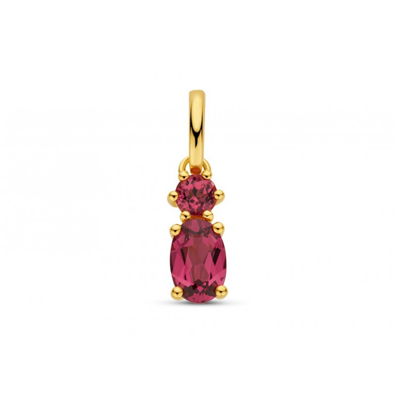 Pendentif motif - Or Jaune, Rhodolite (GH3894GRH)