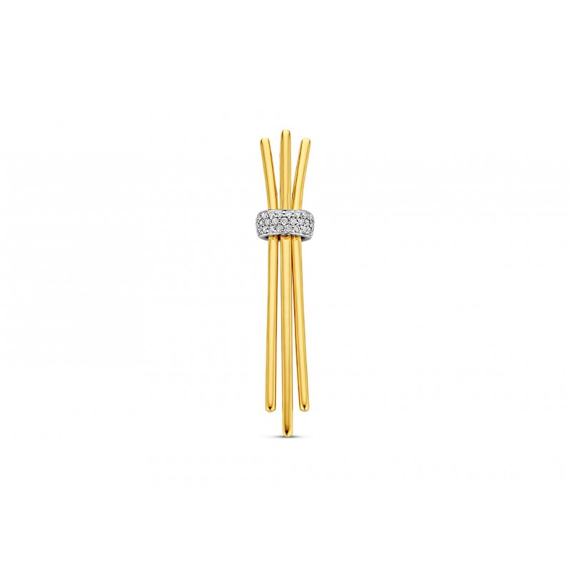 Pendentif motif - Or Jaune et Blanc, Diamants (GH3905BB)