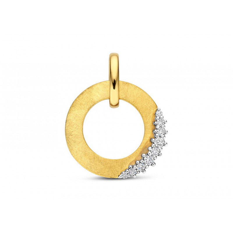 Pendentif motif - Or Jaune et Blanc, Diamants (GH3921BB)