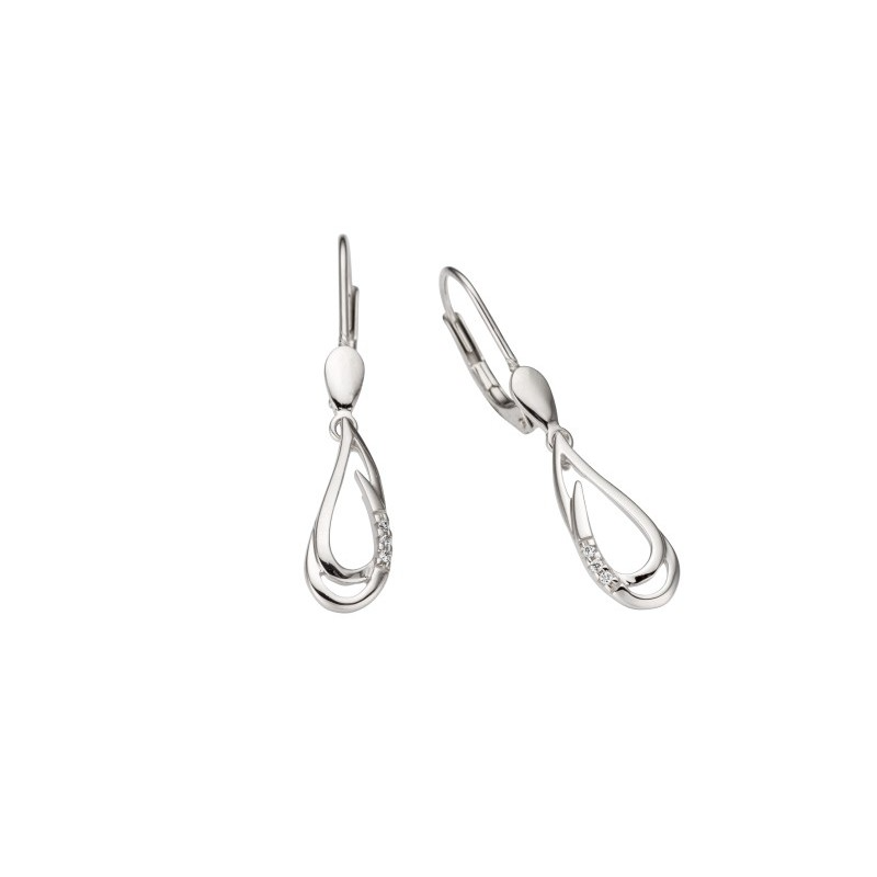 Boucles d'oreilles - Or Blanc, Diamants (GO2920WB)