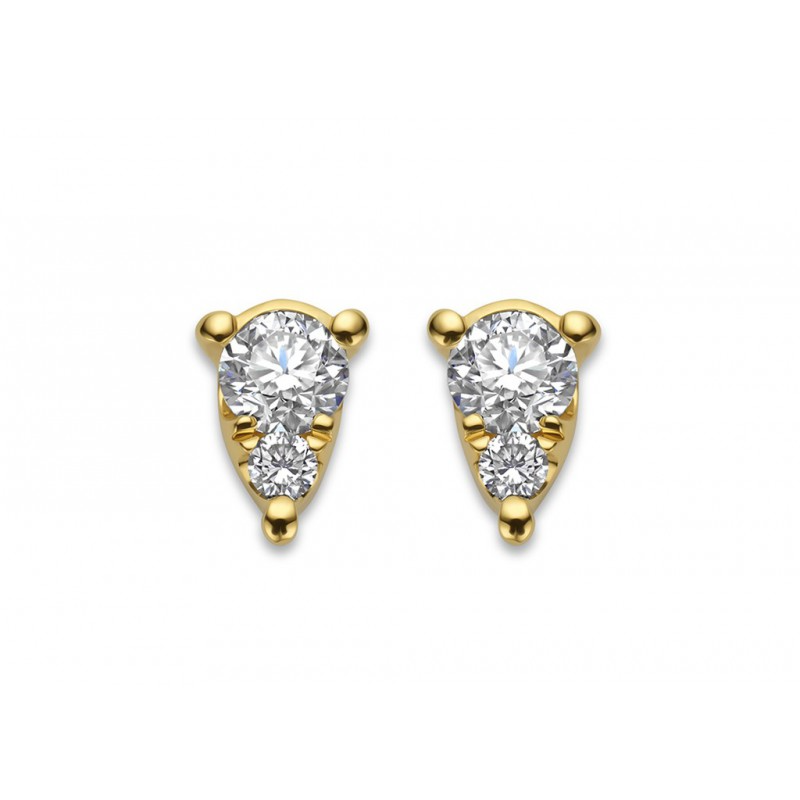 Boucles d'oreilles - Or Jaune, Diamants (GO3577GB)