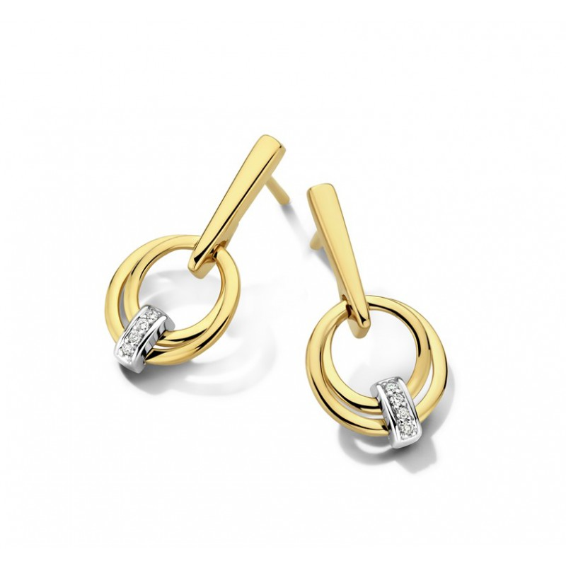 Boucles d'oreilles - Or Jaune, Diamants (GO3680BB)