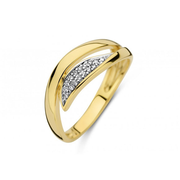 Bague anneau simple - Or Jaune, Diamants (GR4741BB)