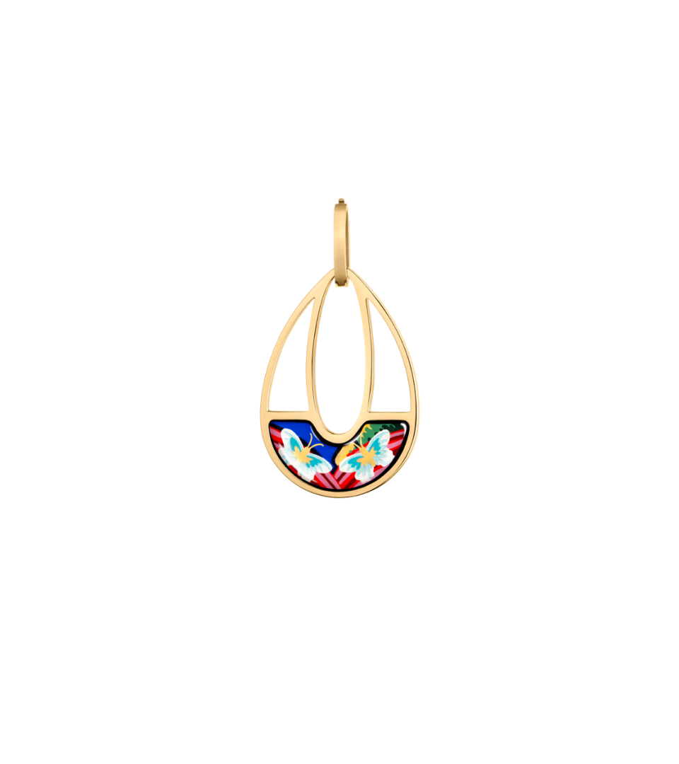 Pendentif Freywille - Santorin Frida Kahlo ¡VIVA LA VIDA! , Plaqué or jaune (FK493SA1/1)