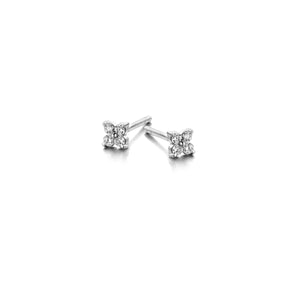 Boucles d'oreilles contre l'oreille - Or Blanc, Diamants (057082/A)