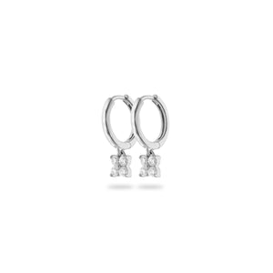 Boucles d'oreilles - Eolo Or Blanc et Diamants (064624A)