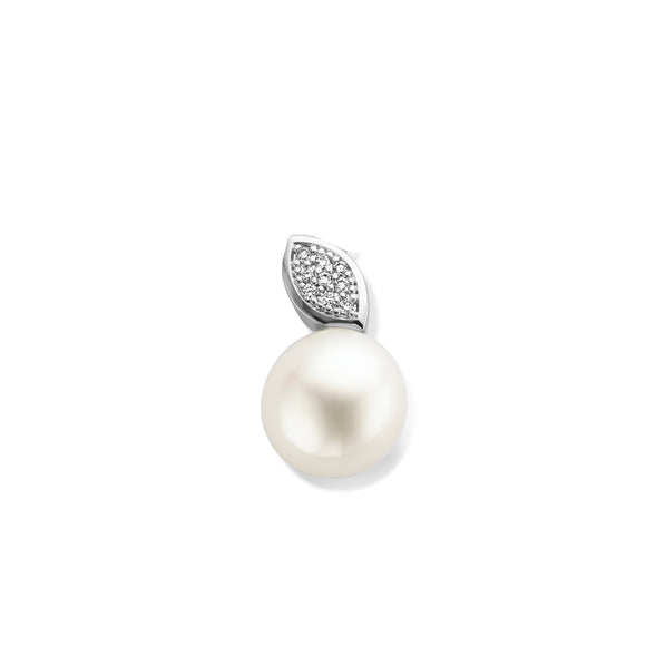 Pendentif perle - Or Blanc, Perle et Diamants (065593/PA)