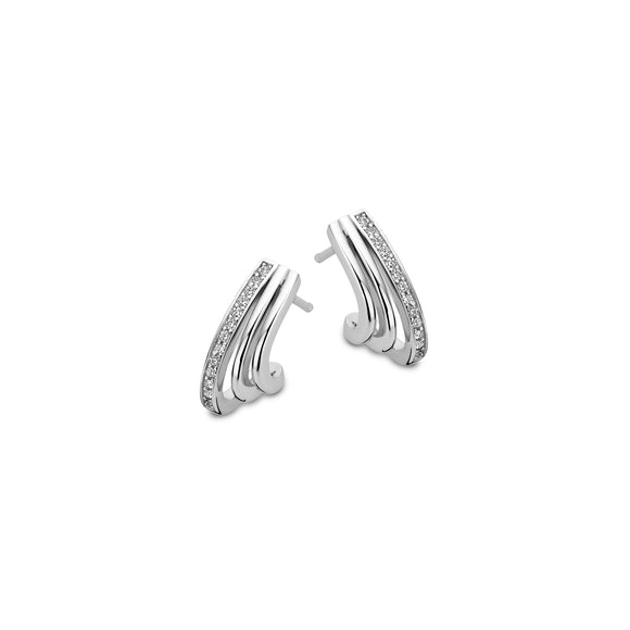 Boucles d'oreilles Naiomy - Argent et zircons (N2Y53)