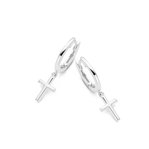 Boucles d'oreilles Naiomy Moments - Croix Argent (B0V15)