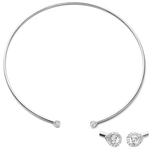 Collier One More - Salina Or Blanc et Diamants (056599A)