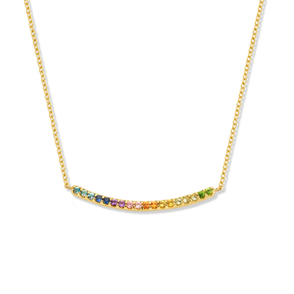 Collier One More - Ischia Basics Or Jaune pierres multicolores (0632268S)