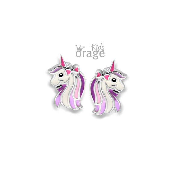 Boucles d'oreilles Orage Kids - Licorne lila (K2356)