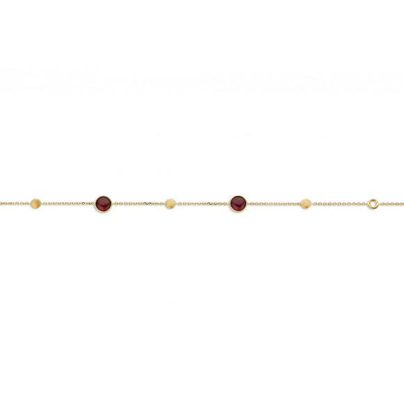 Bracelet avec motifs - Or Jaune , Tourmaline Rose (AR1491GPT)