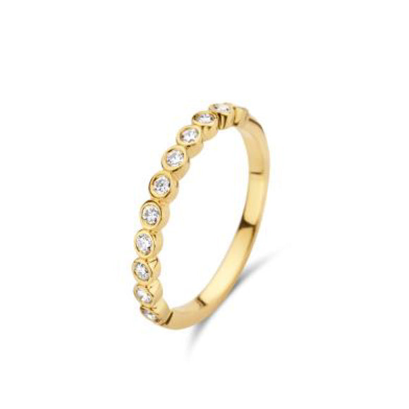Bague anneau simple - Or Jaune, Diamants (064342/A)