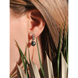 Boucles d'oreilles IZA-B - Lagune, Argent, Perles de Tahiti (NI-041-BO)