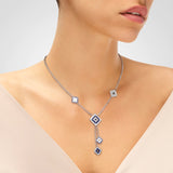 Collier Sautoir UNASTORIA - Aztec, Argent et Zircons (CL121086)